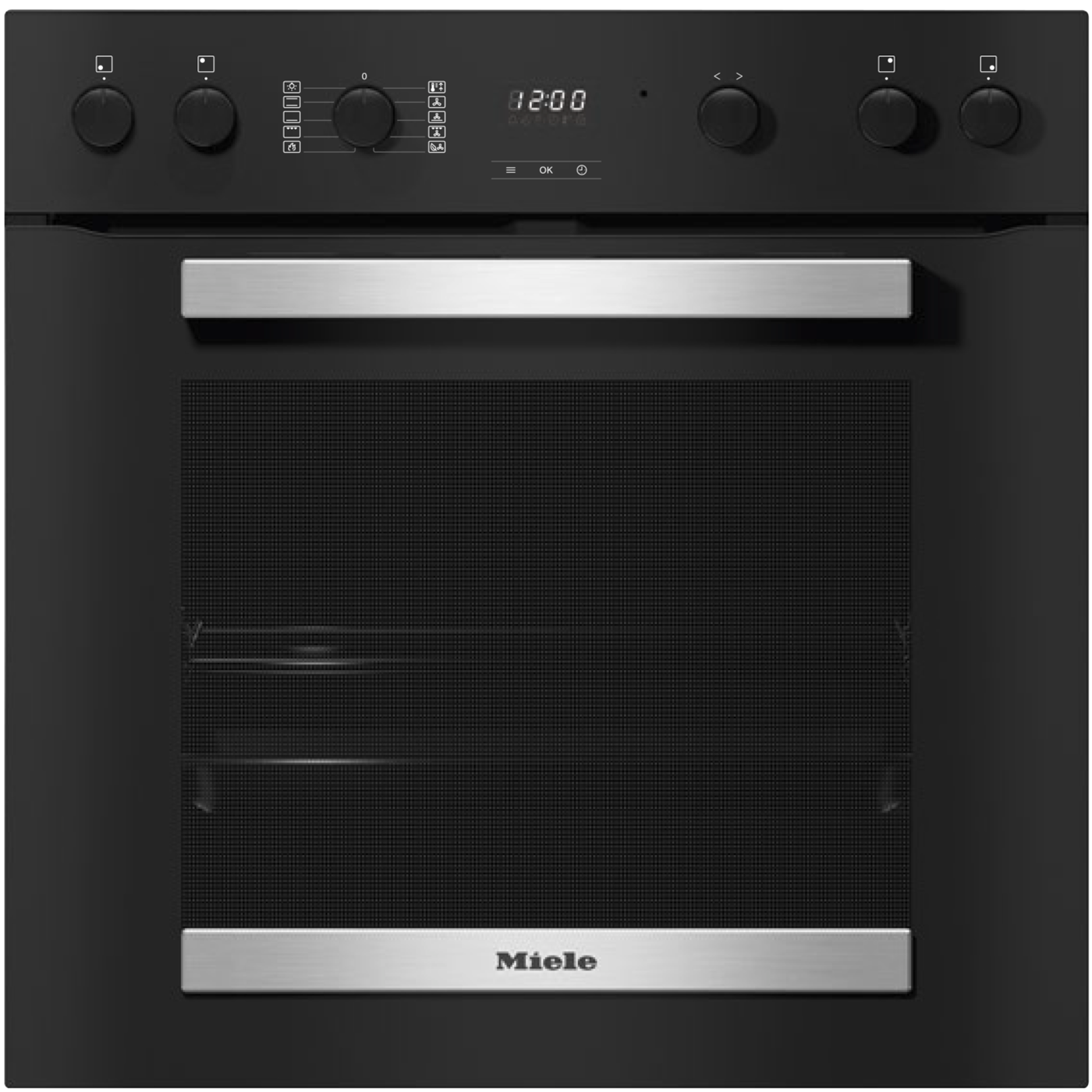 Einbauherd H 2457 EP ACTIVE Obsidianschwarz/Edelstahl-Look
