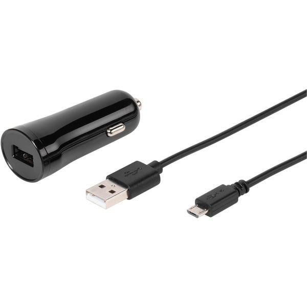 Fast Car Charger Set, Kfz Ladegerät inkl. Micro USB Kabel, 12W (60022)