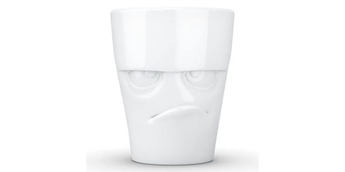 Henkelbecher 350ml - Grummelig weiß Tasse