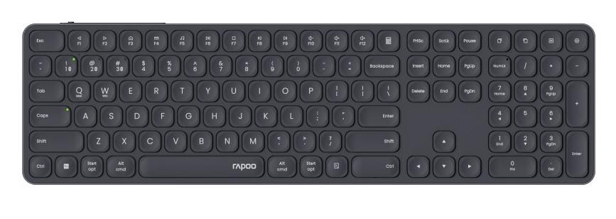 Kabellose Multimodus-Tastatur E9810M, QWERTZ, Dunkelgrau