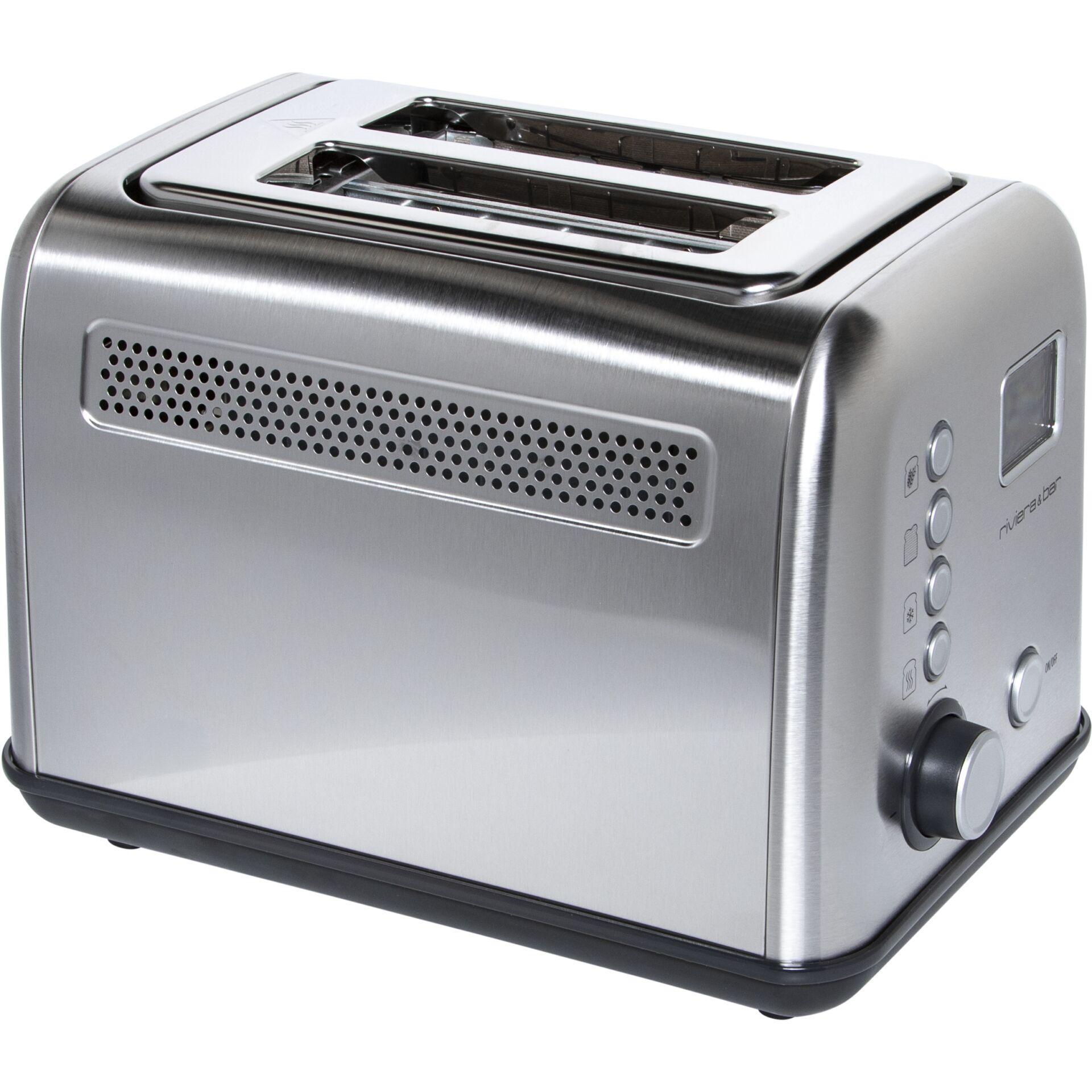 Stainless Steel 2 short slot full autom. Toaster