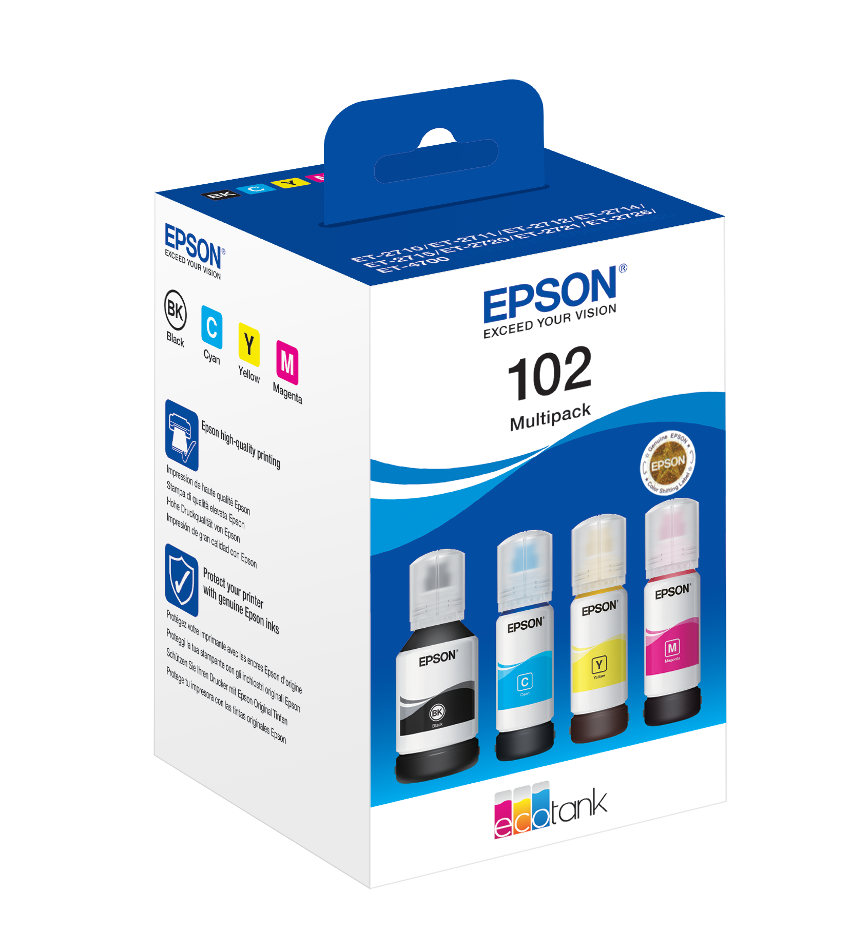 102 EcoTank 4-colour MultiPack Tintenflasche