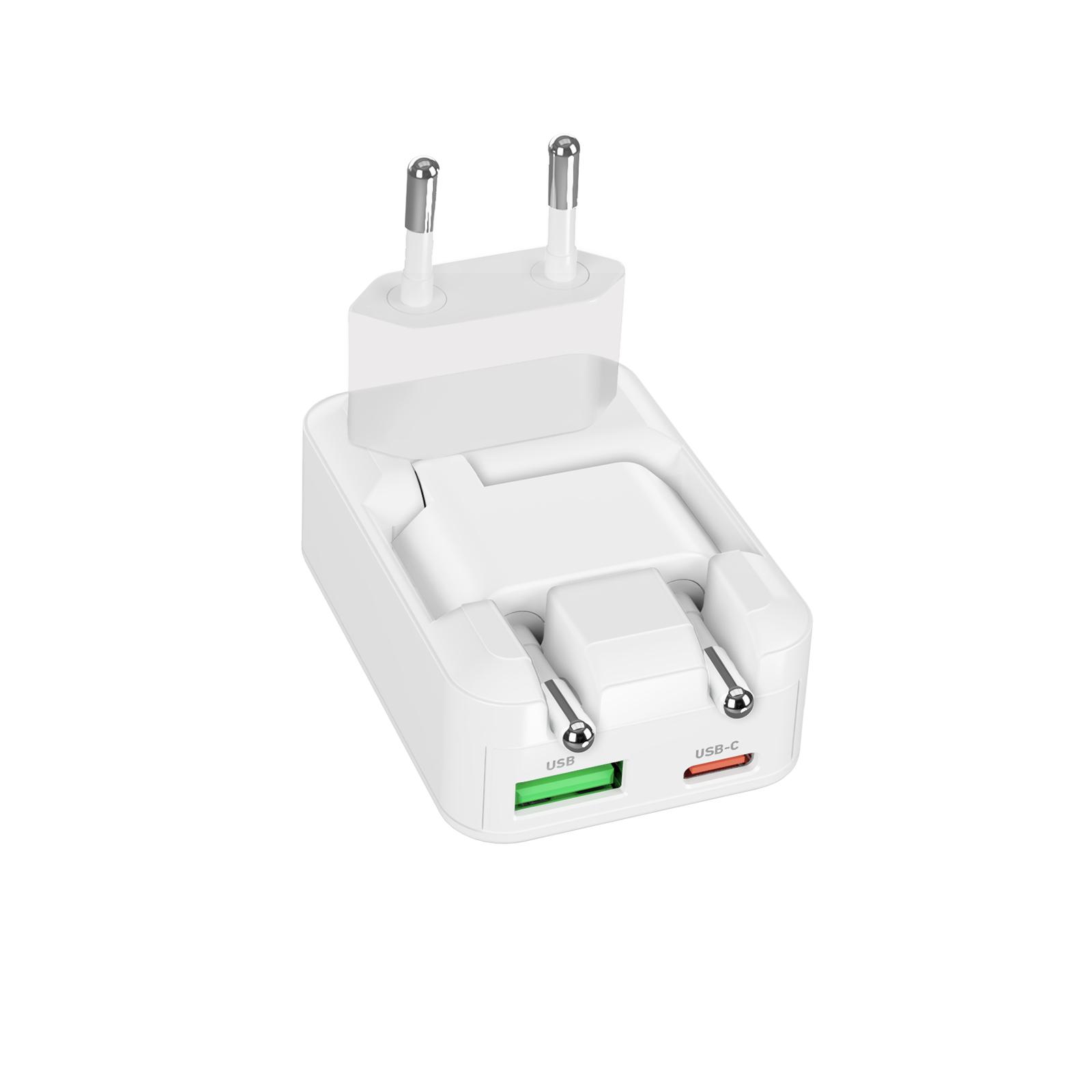 Flexi-Wandladegerät 30 W mit Klappstecker
