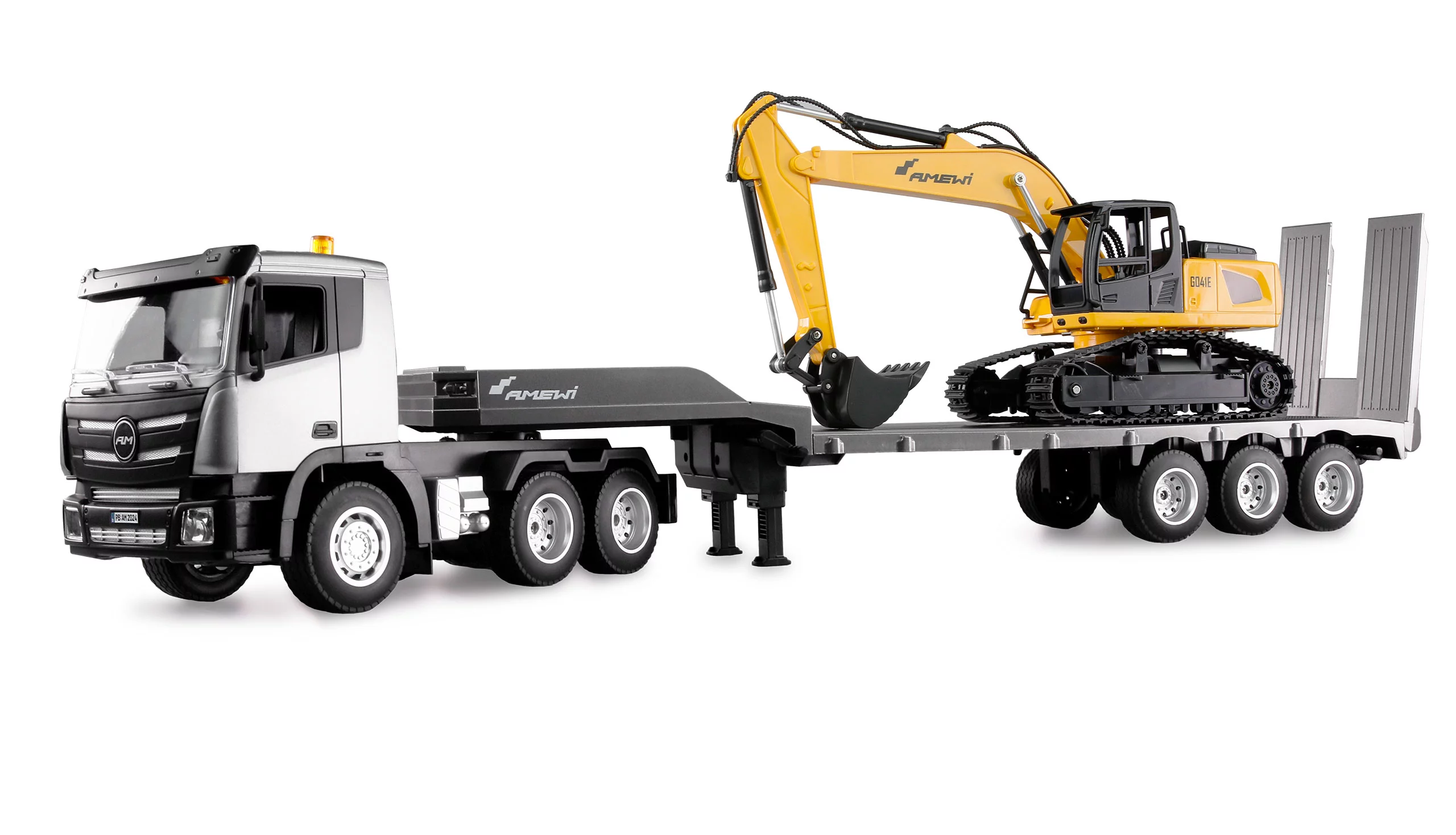 2-in-1 Tieflader/Bagger-Set G836E/G041E 1:24 RTR Ferngesteuertes Auto