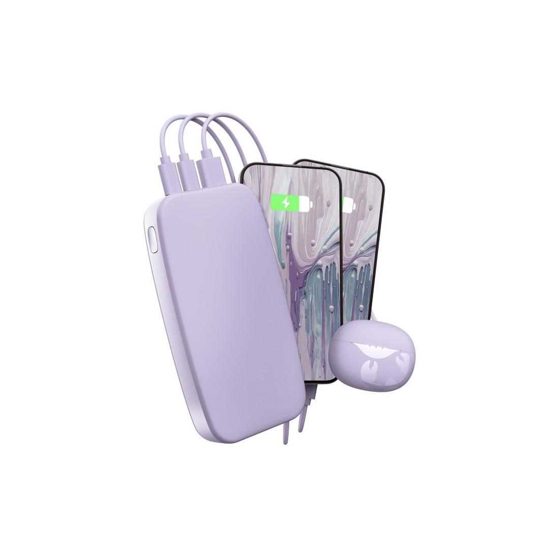 Powerbank 24000mAh USB-C, Ultra Fast Charging, 20W PD, Dreamy Lilac (00231832)