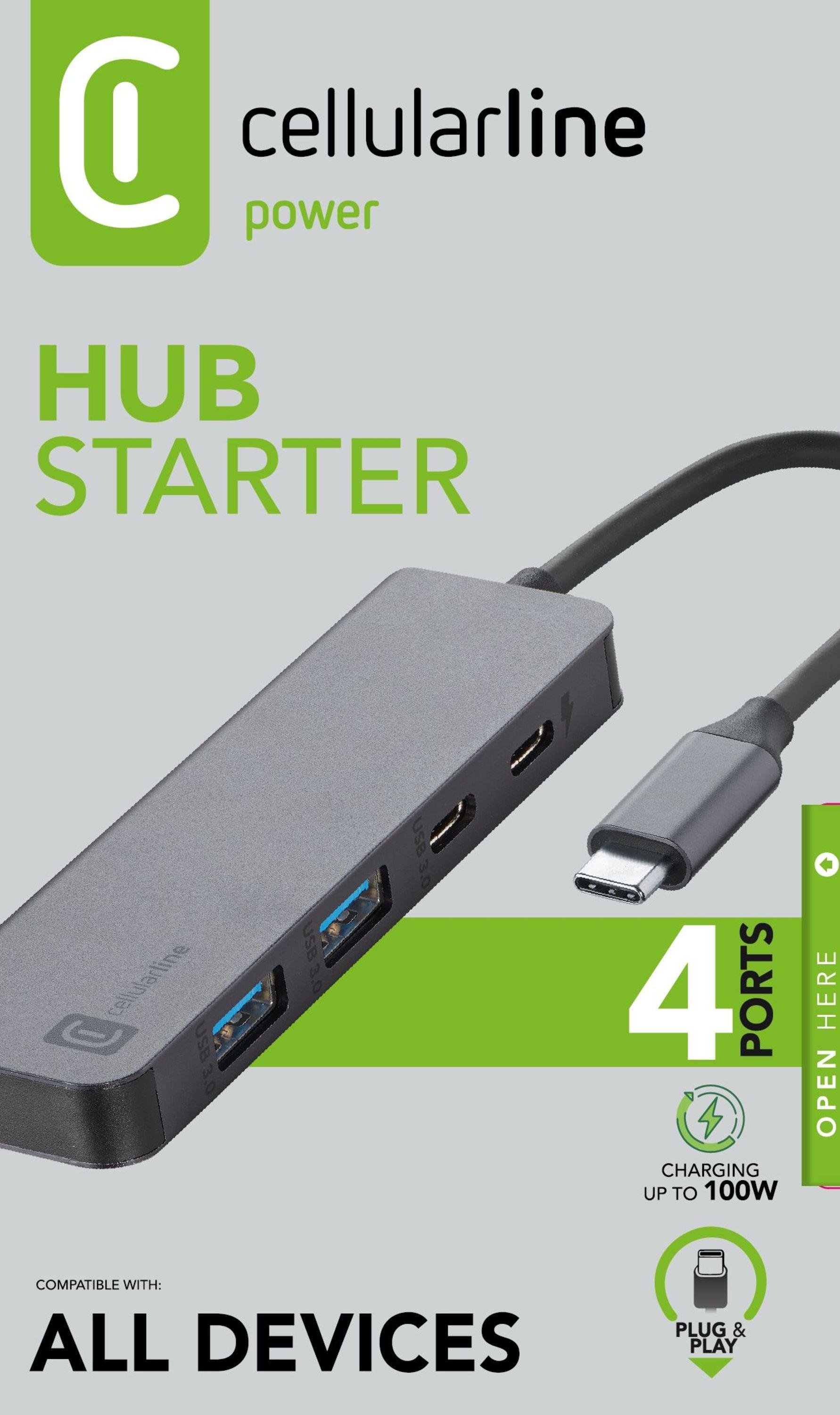 4 Port HUB STARTER Black (61179)