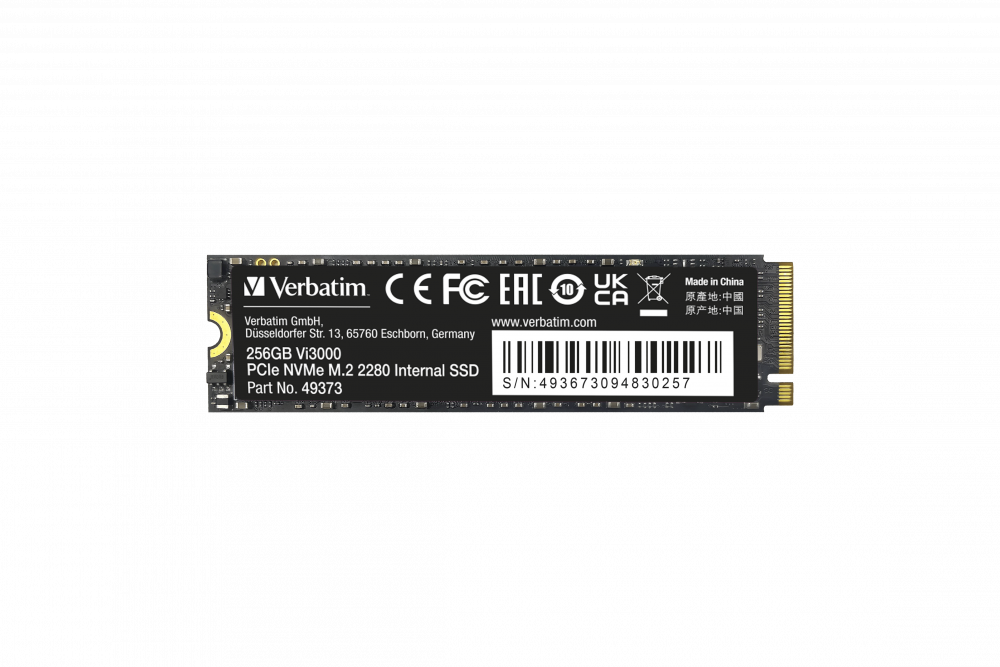 Vi3000 PCIe NVMe M.2 SSD 256GB, interne Festplatte (49373)