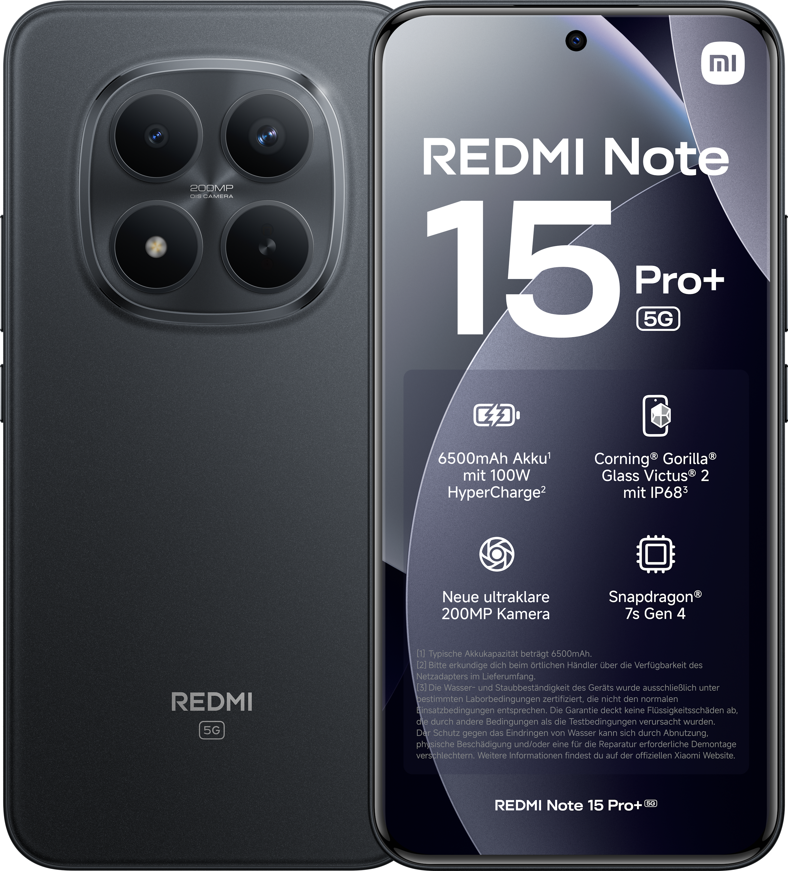 Redmi Note 15 Pro+ 5G 8GB + 256GB Black Smartphone