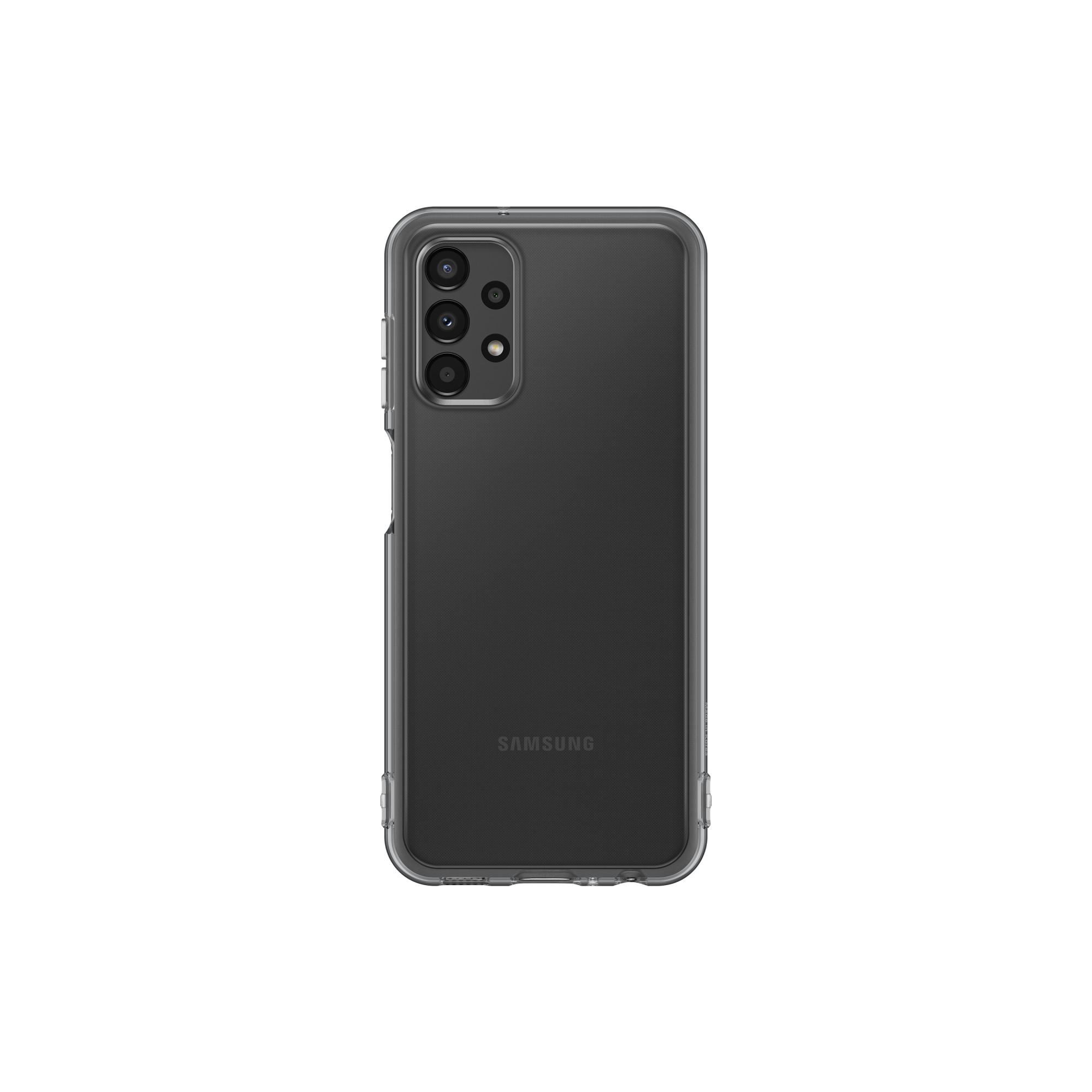 Soft Clear Cover EF-QA135 für das Galaxy A13, schwarz Handyhülle