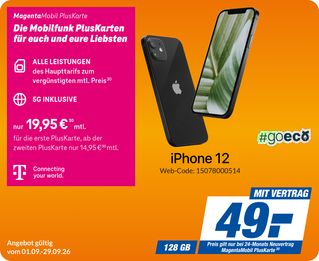iPhone 12 mit Pluskarte für 49€!