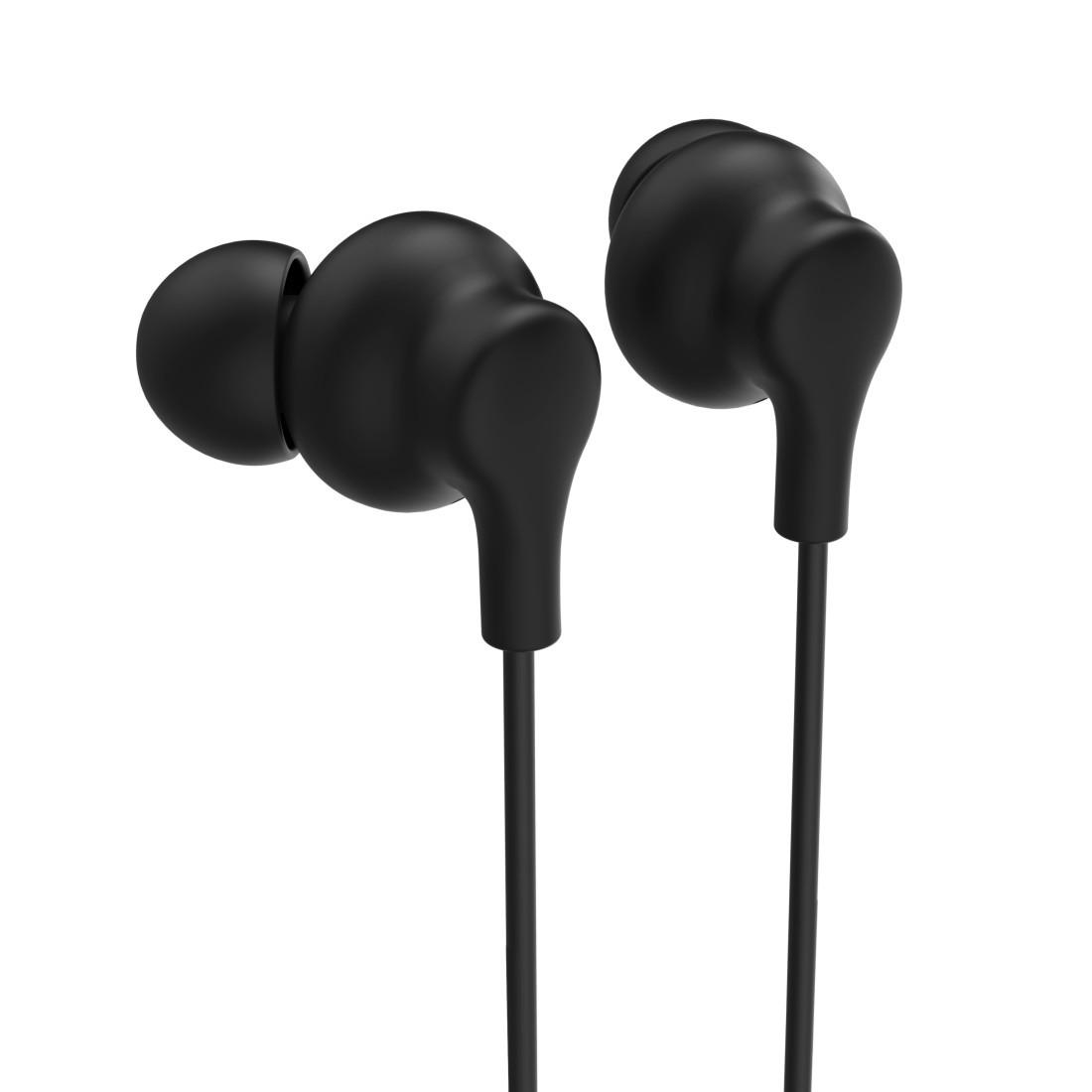 Kopfhörer "Popply", In-Ear, Mikrofon, Kabelknickschutz, 3,5 mm, Schwarz (00221798)