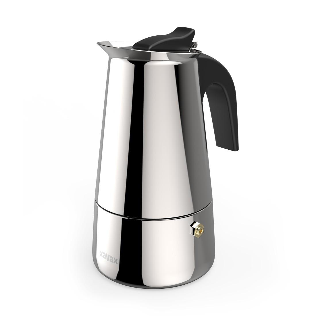 Espressokocher aus Edelstahl für 4 Tassen, Herdkanne, u.a. Induktion, 200ml (00111274)
