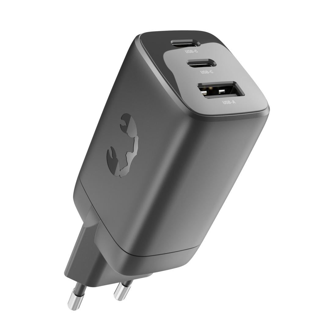 Ladegerät 2x USB C+A Wall Charger 67W PD, Storm Grey (00232965)
