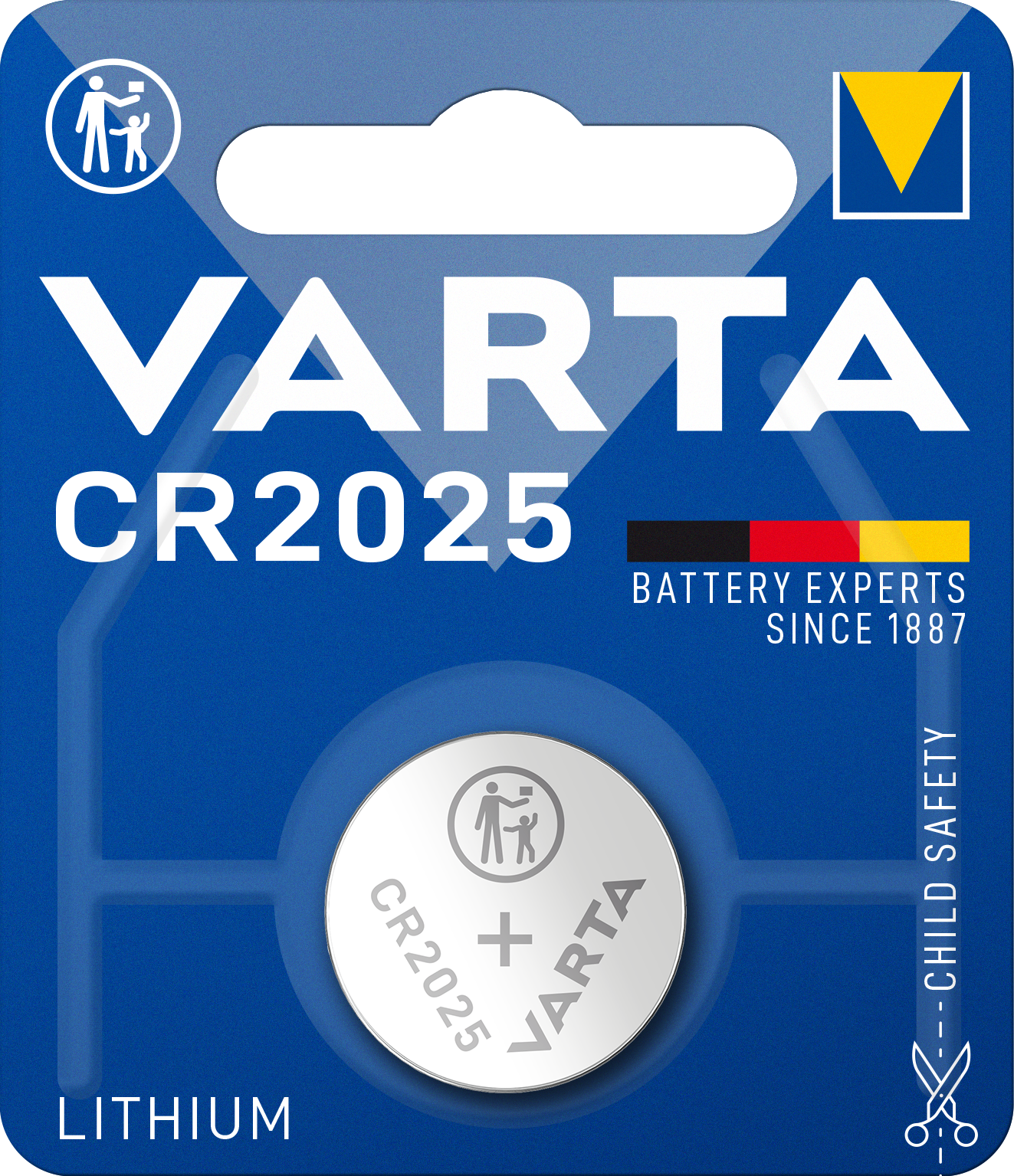 LITHIUM Coin CR2025, 1er Blister Batterie