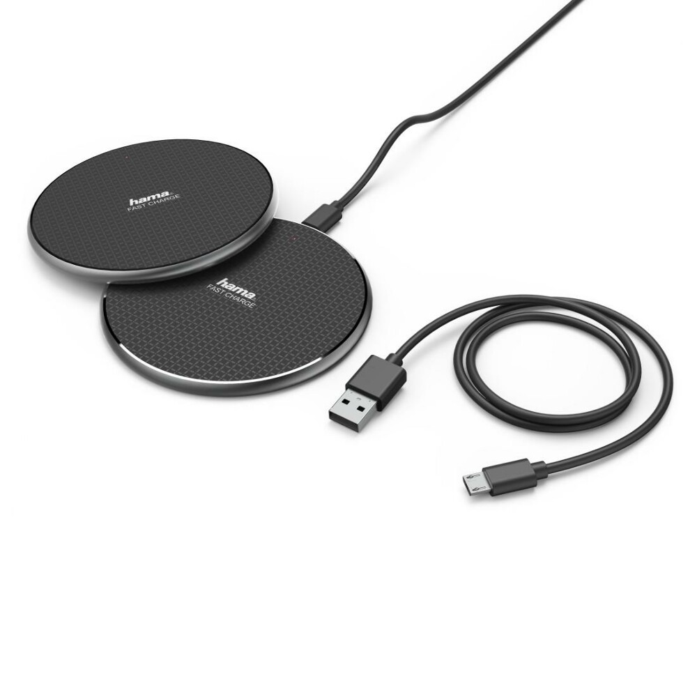 Konix Fiji Kabelloses QI-Ladegerät – 10 W Schnellladen, Schwarz/grau