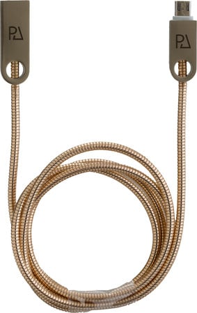 15880 USB Datenkabel Metal High End Micro-USB Gold mit Sync- und Ladefunktion