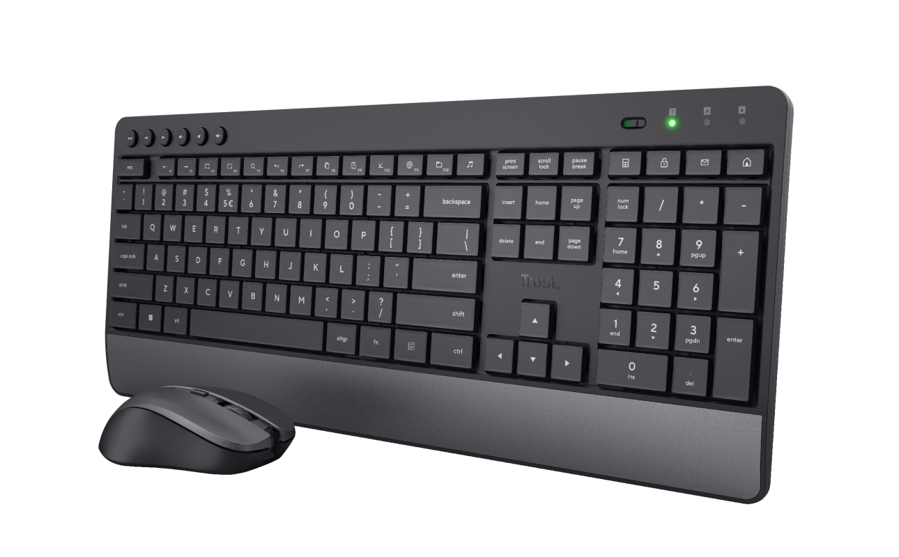 Trezo komfortables Set aus kabelloser Tastatur und Maus