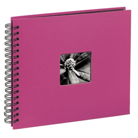 Spiral-Album "Fine Art", 36 x 32 cm, 50 schwarze Seiten, pink