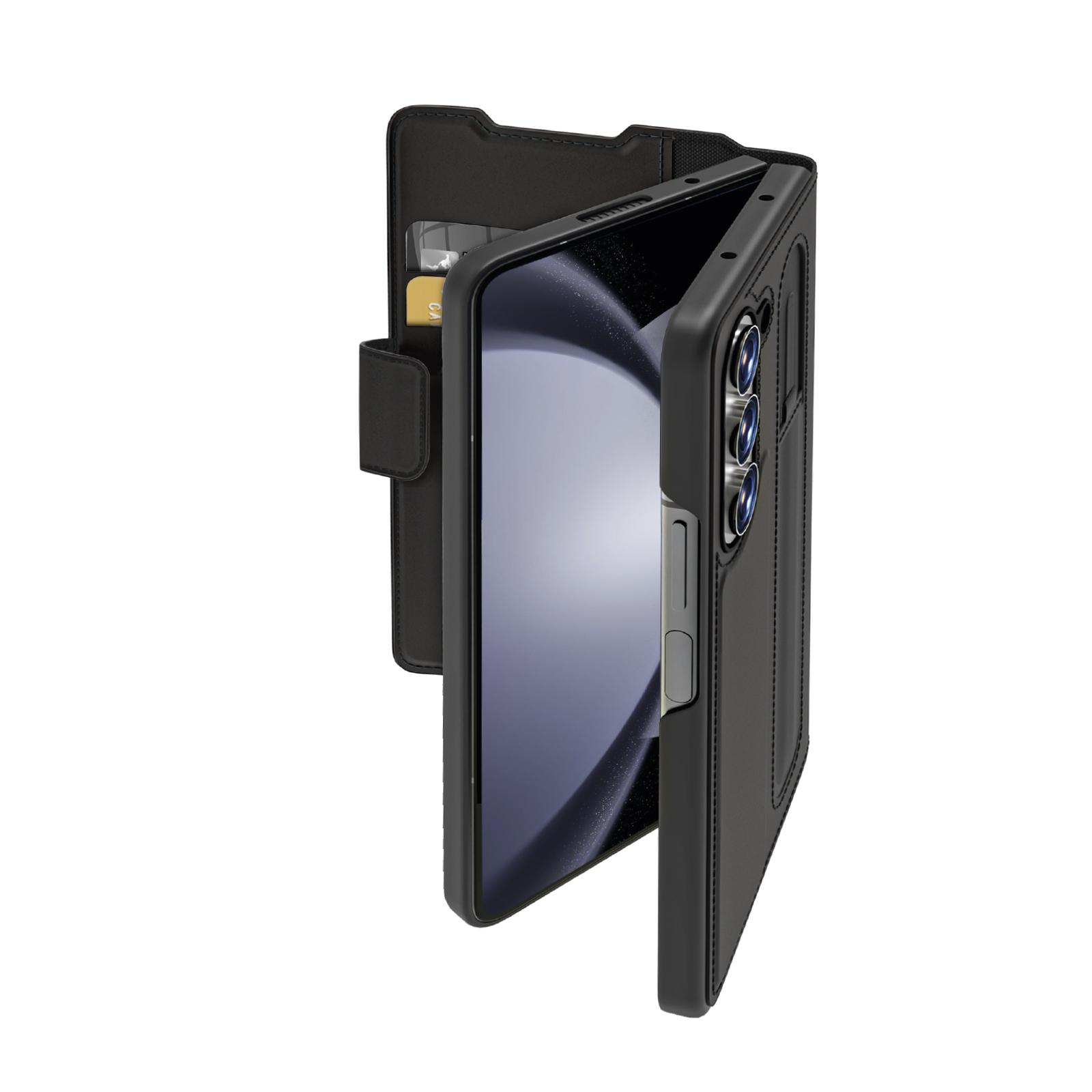 Flipcase mit Magnetverschluss, 2 Kartenfächern und 1 Stifthalter für Samsung Z Fold 6, Schwarz