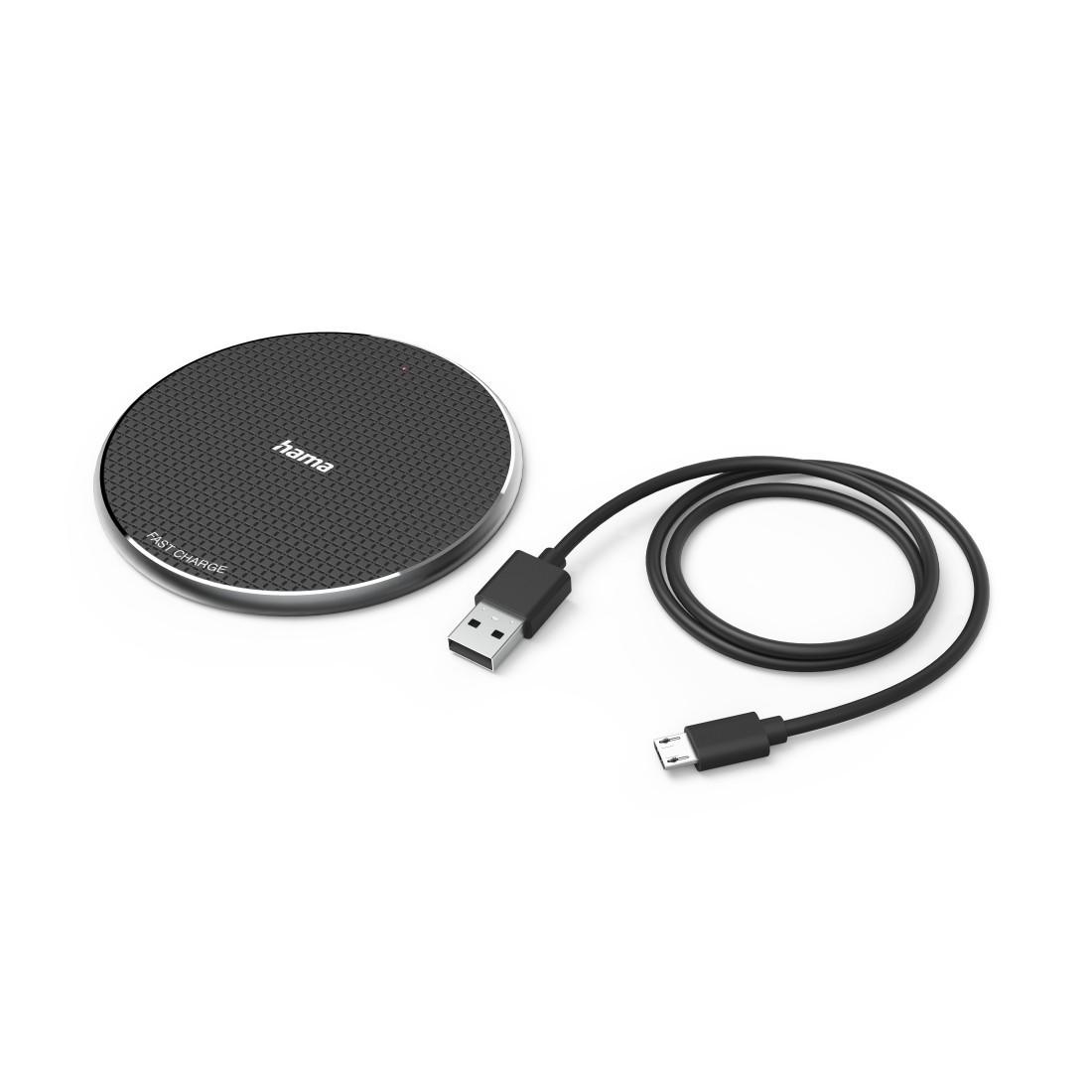 Wireless Charger "QI-FC10", 10 W, kabelloses Smartphone-Ladepad, Schwarz (00201683)