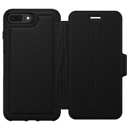 Strada Leder-Case | Apple iPhone 8 Plus/7 Plus | schwarz Handyhülle