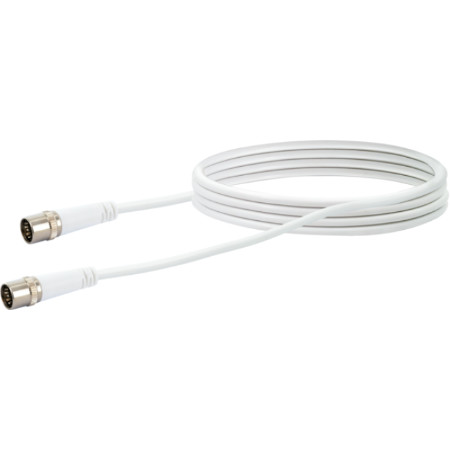 SAT-Anschlusskabel F-Quick-Stecker, 3 m, Weiß
