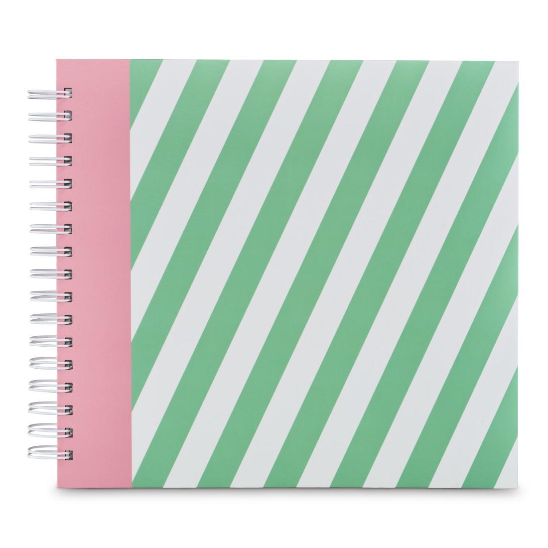 Spiral-Album "Striped", 28x24 cm, 50 weiße Seiten (00007783)