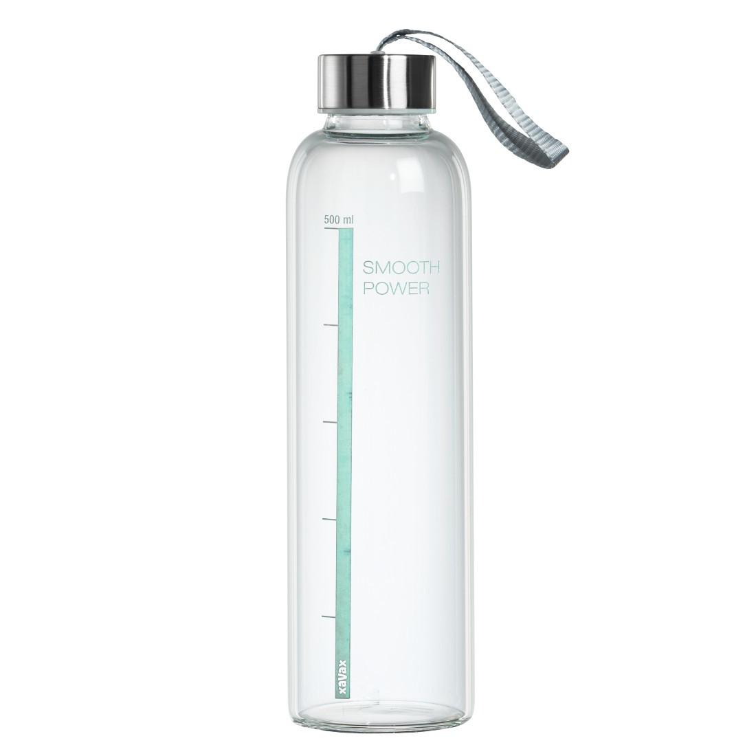 Glasflasche, 500ml, mit Markierung, Schlaufe, für Kohlensäure u. heiß/kalt (00181596)