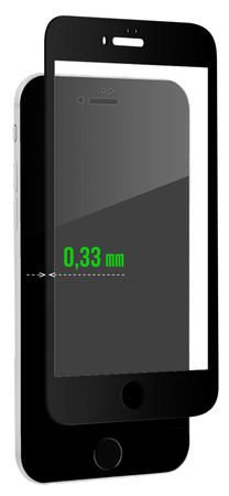Fullscreen Schutzglas (Apple iPhone 7 Plus) schwarz