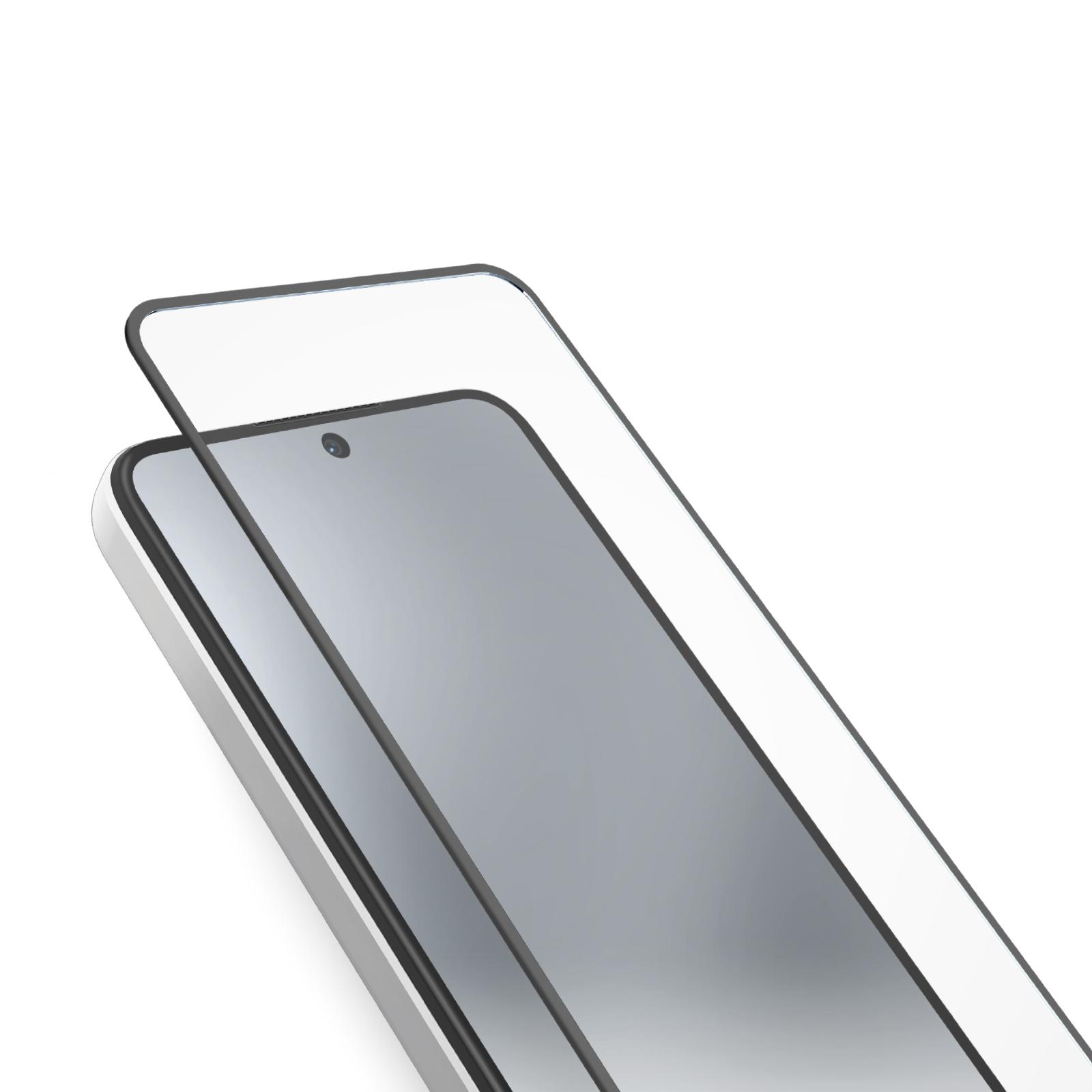 Glas Displayschutz Full Cover für Motorola moto G05/G15/E15, Schwarz