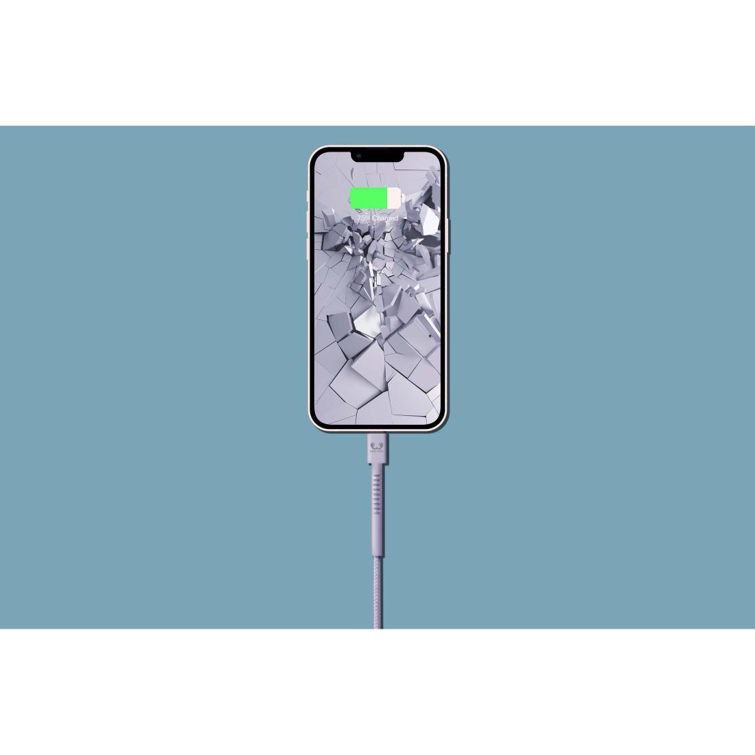 USB - Lightning-Kabel "Fabriq", 2,0 m, Dreamy Lilac (00215009)