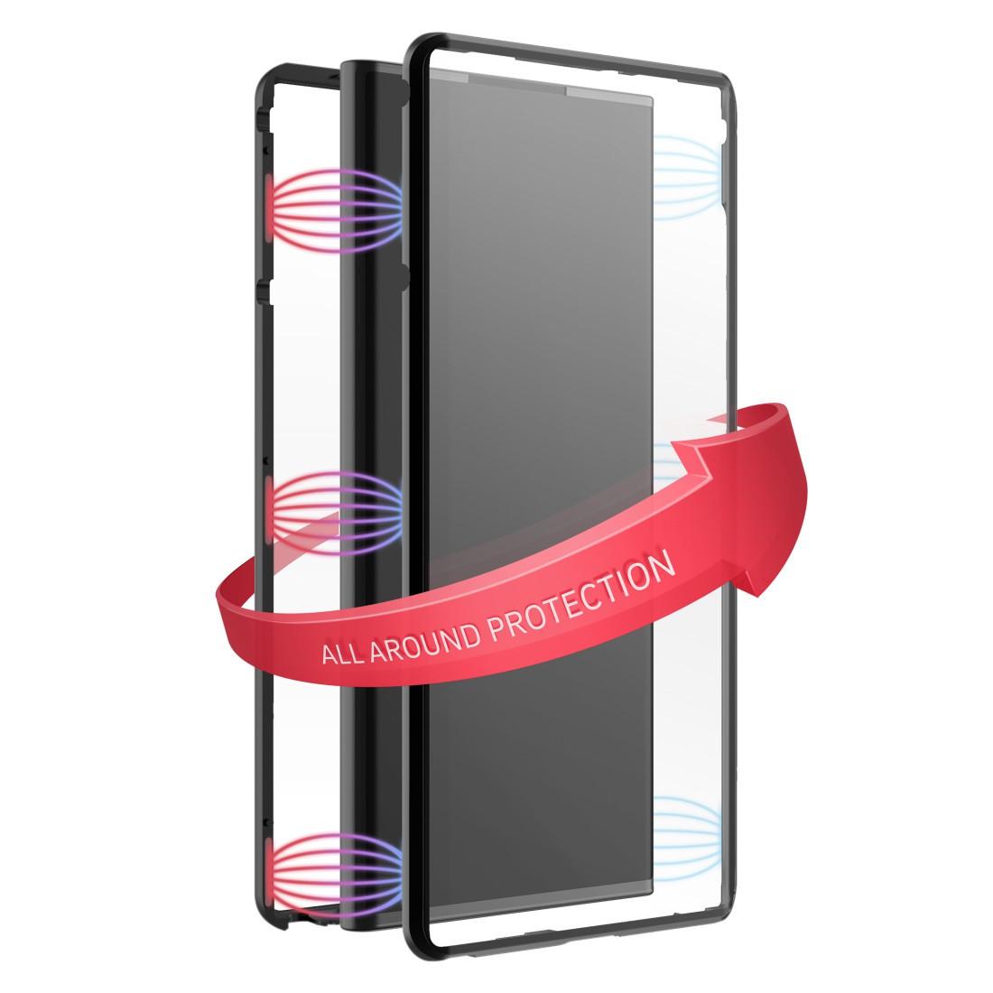 Cover "360° Glass" für Samsung Galaxy S22 Ultra (5G), Schwarz (00217580) Handyhülle