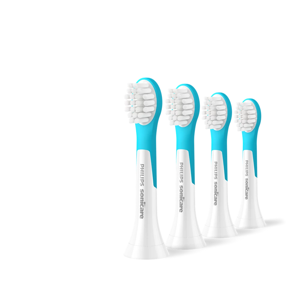HX6034/90 Sonicare For Kids, 4er-Pack, Weiß/Aqua Aufsteckbürsten