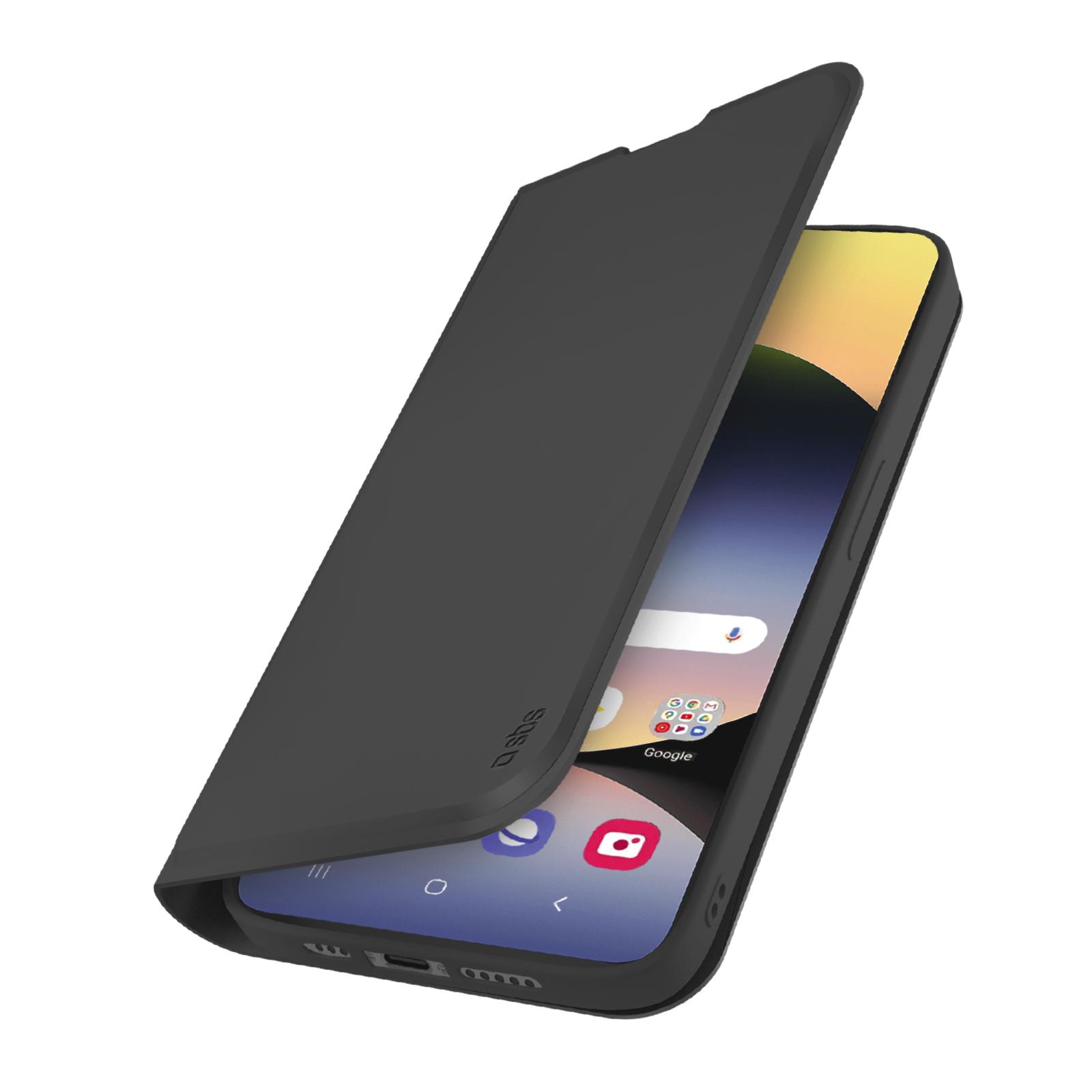 Klapphülle mit Ständer und Soft-Touch-Oberfläche für das Xiaomi Redmi Note 14 4G, Schwarz