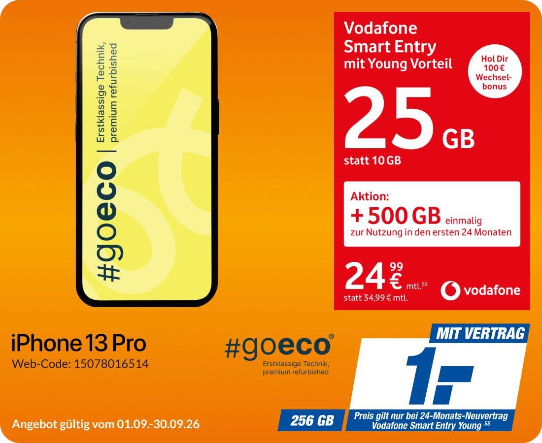 iPhone 13 Pro mit Smart Entry für 1€!