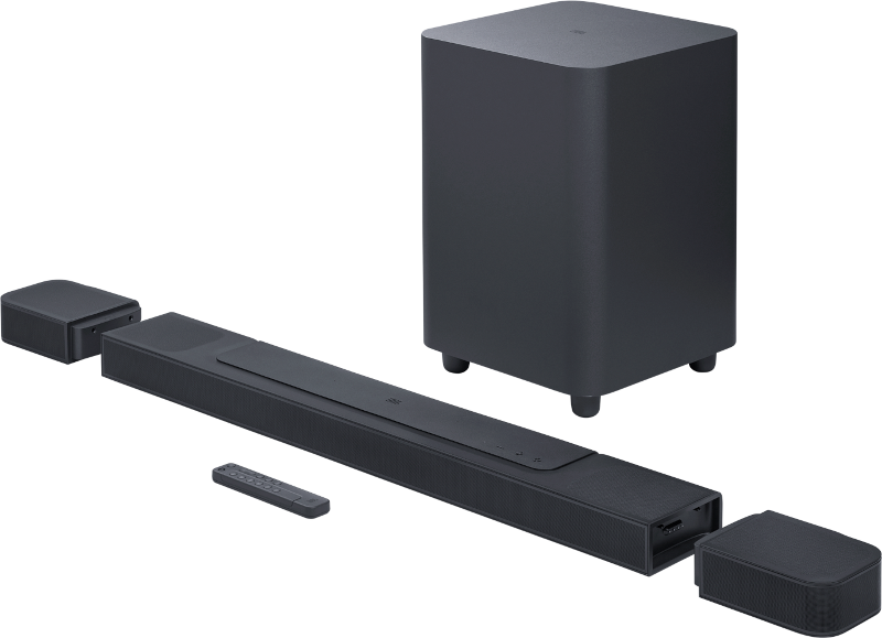 BAR 1000 Soundbar mit Subwoofer und abnehmbaren Surround-Lautsprechern
