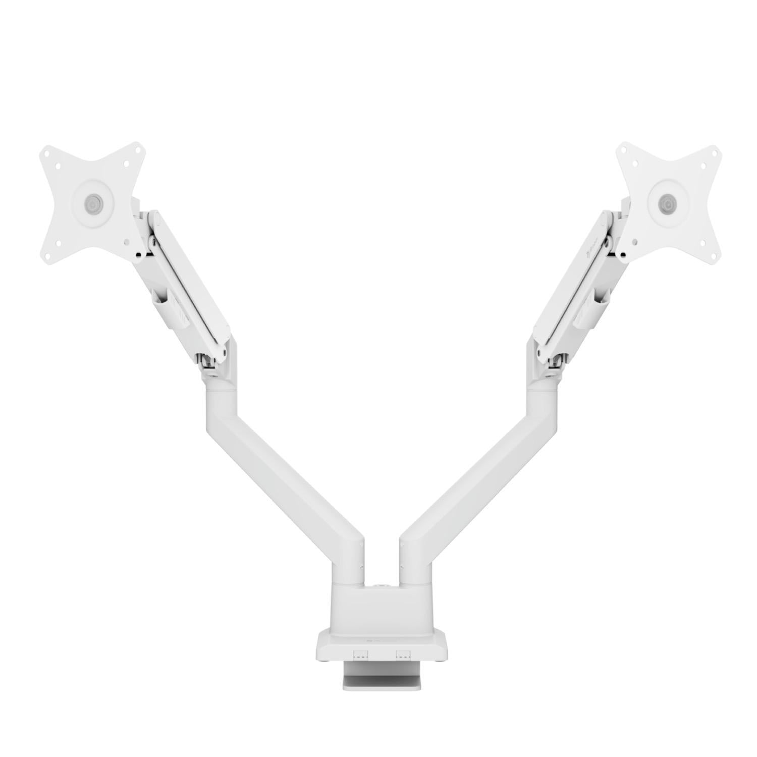 Alzare Neo Duo Doppelter Gasfeder-Monitorarm, Weiß