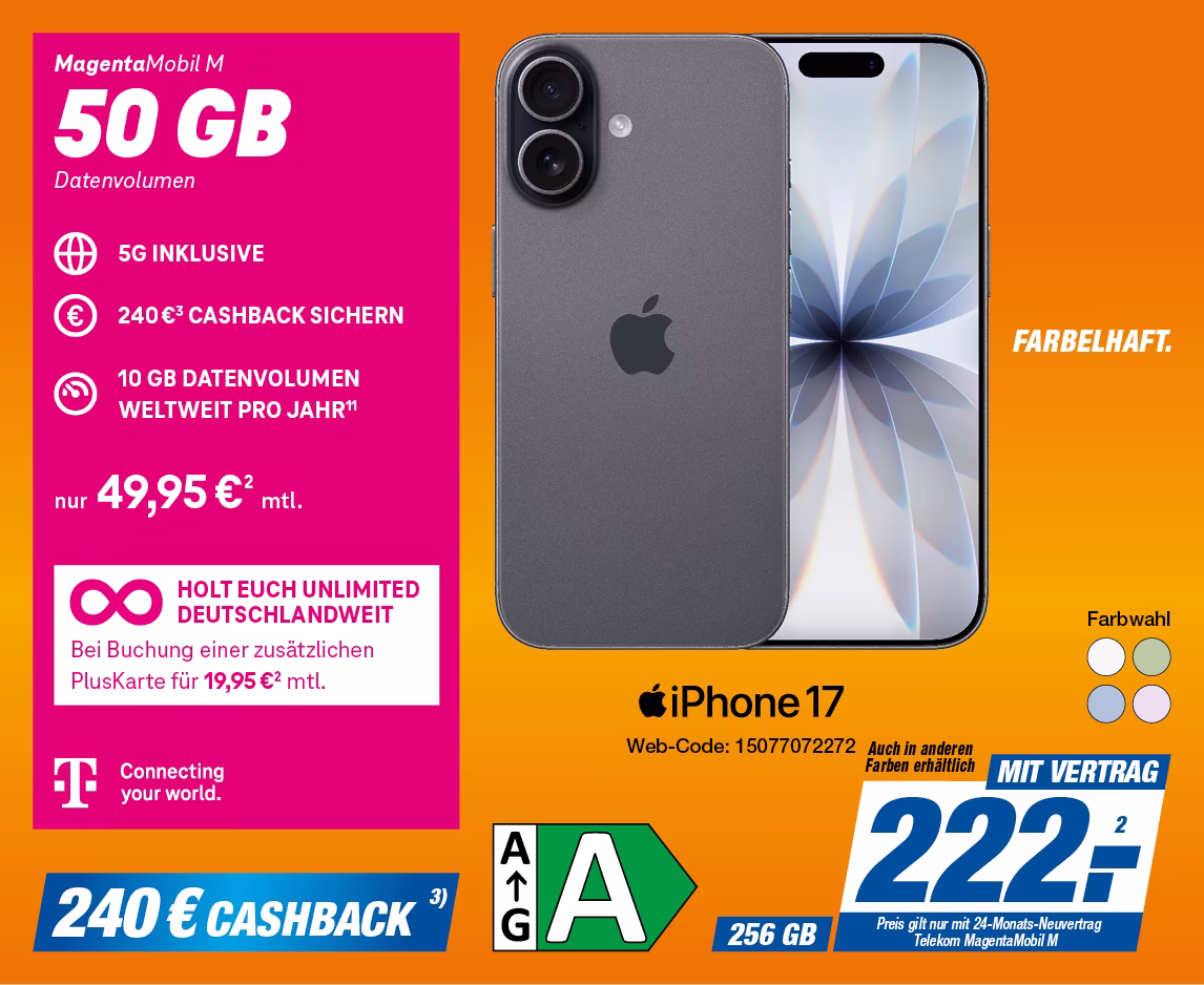 iPhone 17 mit Telekom MagentaMobil M