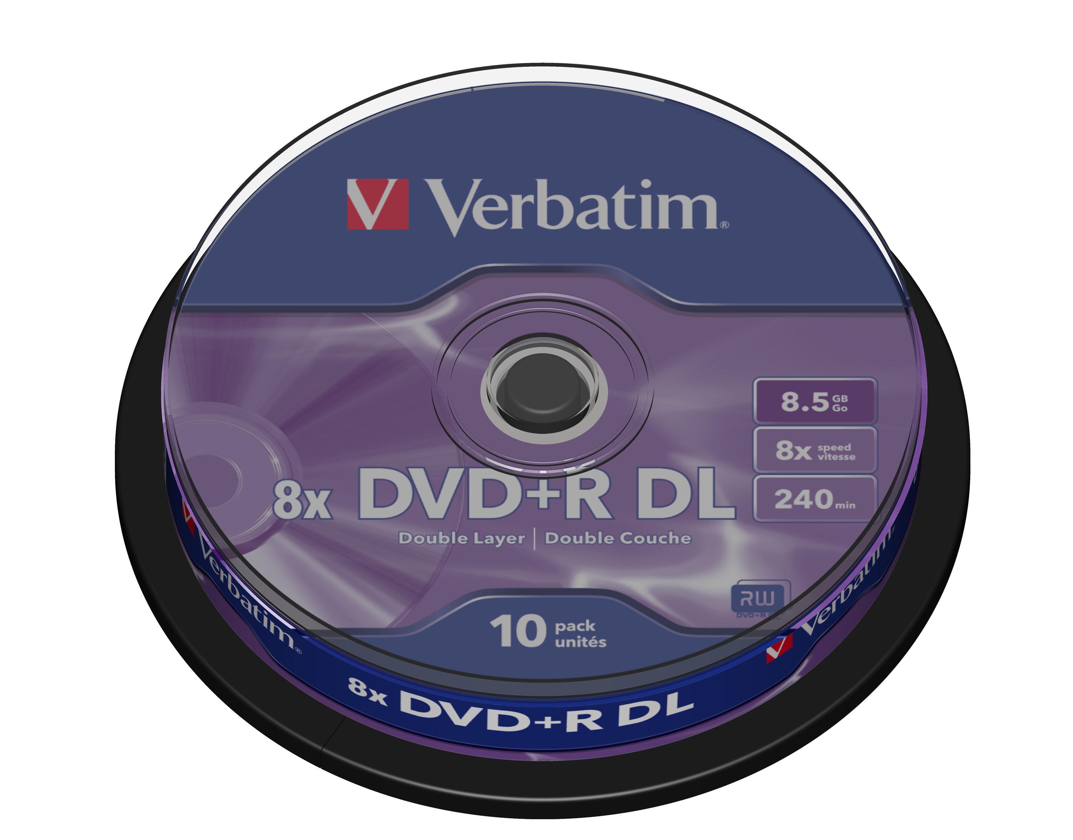 DVD+R Double Layer Matt Silver 8.5 GB, 8x, 10er DVD-Rohlinge