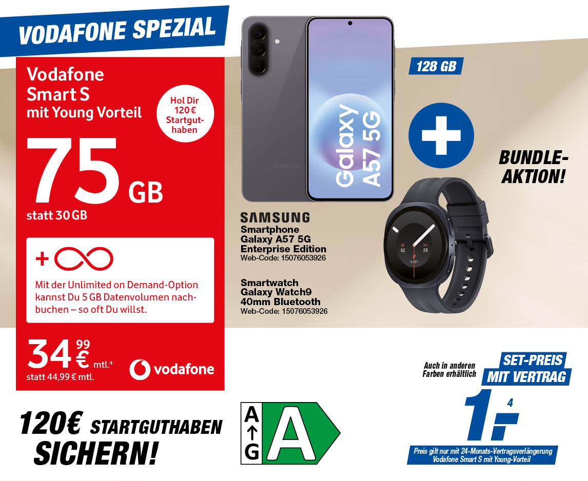 📱⌚ Galaxy A57 5G Enterprise Edition + Galaxy Watch9 – Bundle-Aktion 🔥