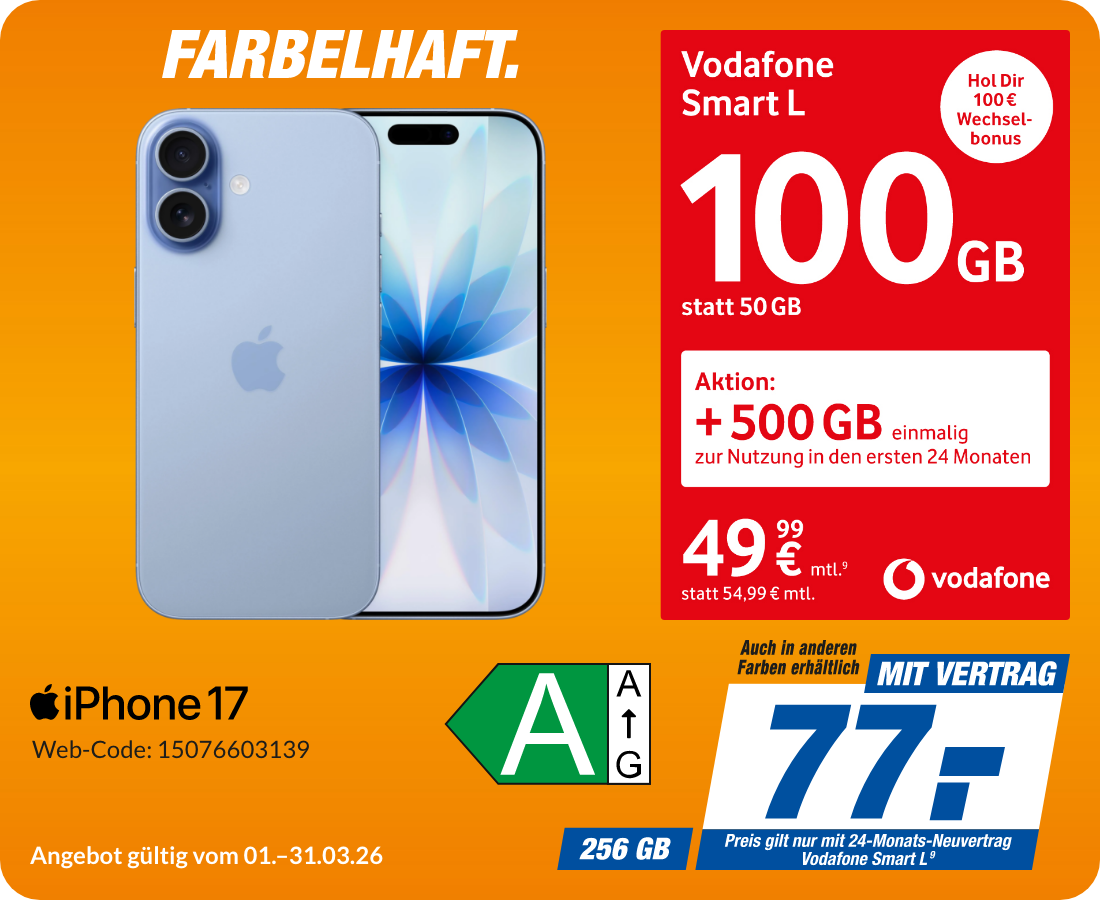 iPhone 17 mit Smart L für 77€!