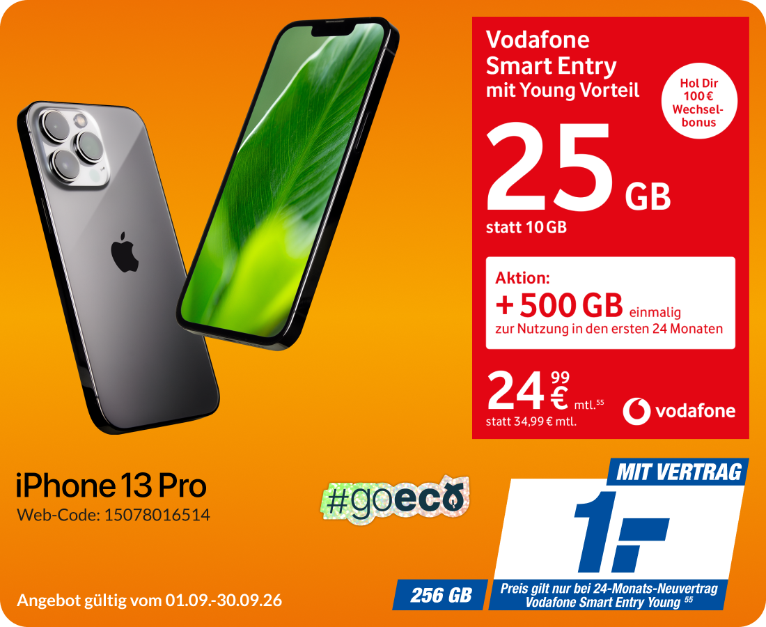 iPhone 13 Pro mit Smart Entry für 1€!