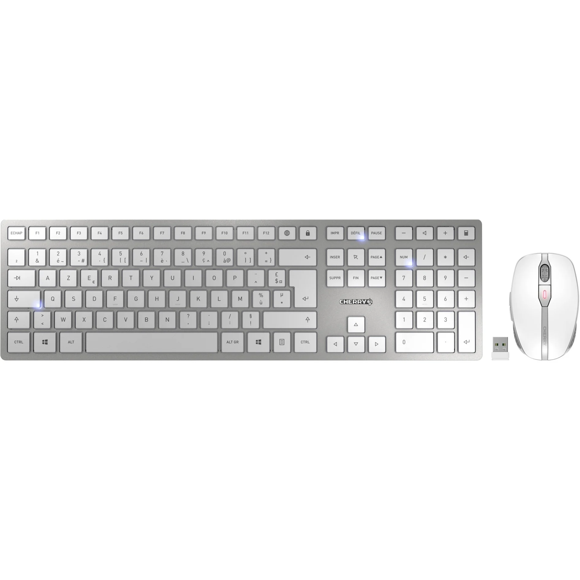 DW 9100 Slim Wireless Desktop-Set, Silber/Weiß