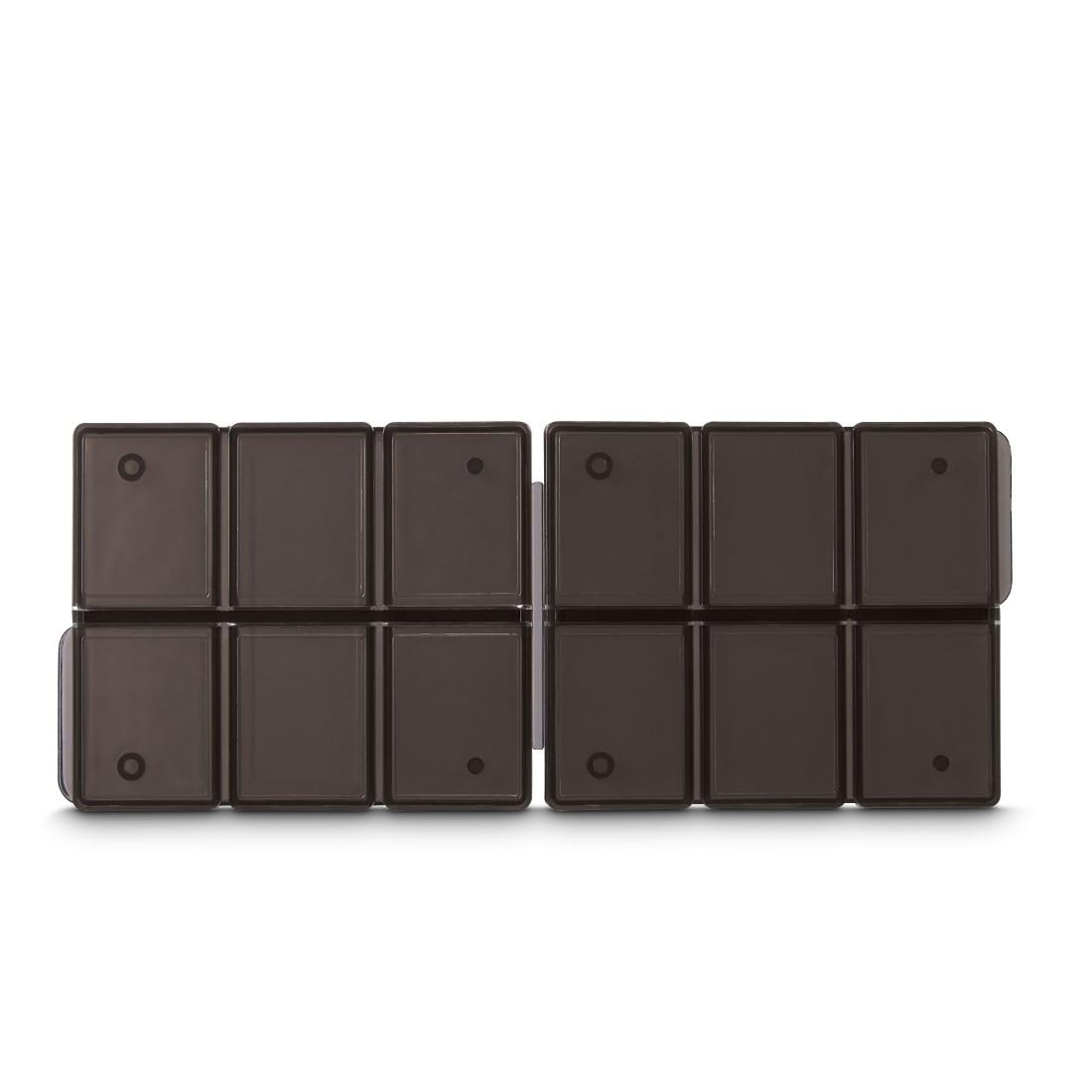 Speicherkarten-Box für 12 SD-Karten, flach, Schwarz/Transparent (00095990)