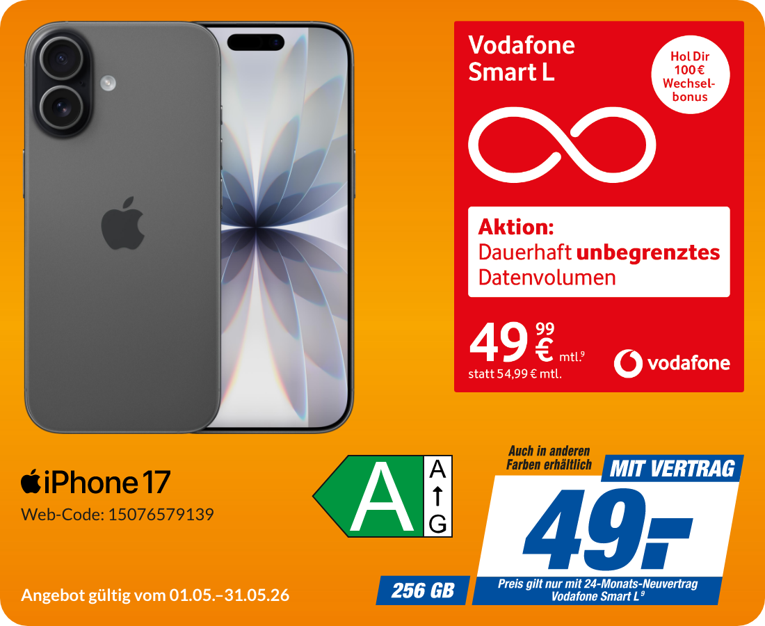 Apple iPhone 17 mit Smart L für 49€!
