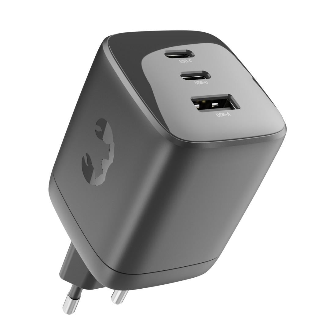 2x USB C+A Wall Charger 100W PD, Storm Grey (00232967)