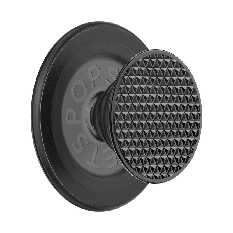 PopGrip für MagSafe Triangle Knurl Black Aluminum