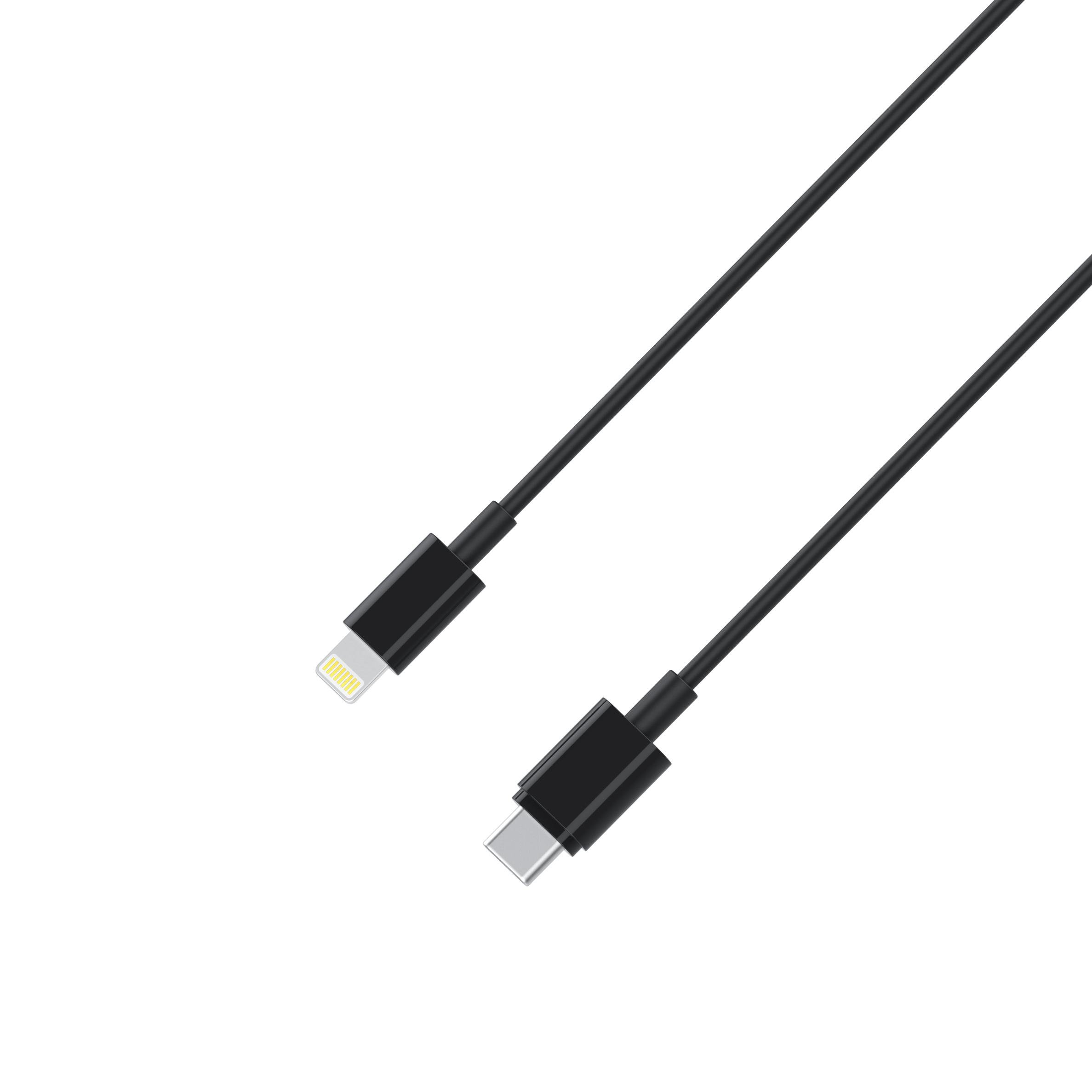 PREMIUM USB-C auf Lightning Kabel MFI-zertifiziert Schwarz 1 m