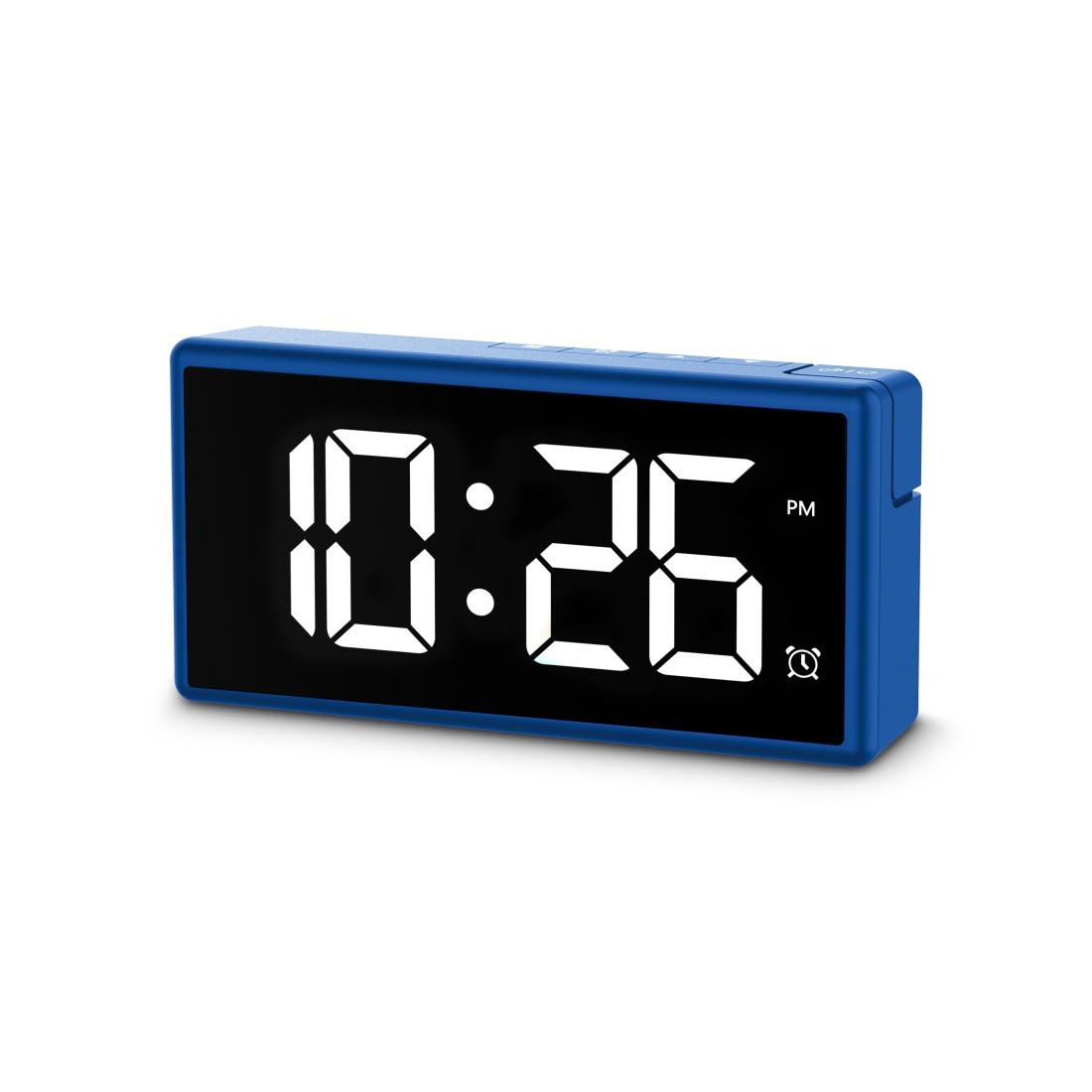 Digitaler Wecker "Ibiza", Multicolor-Display, mit USB-Ladefunktion, Blau (00222209)