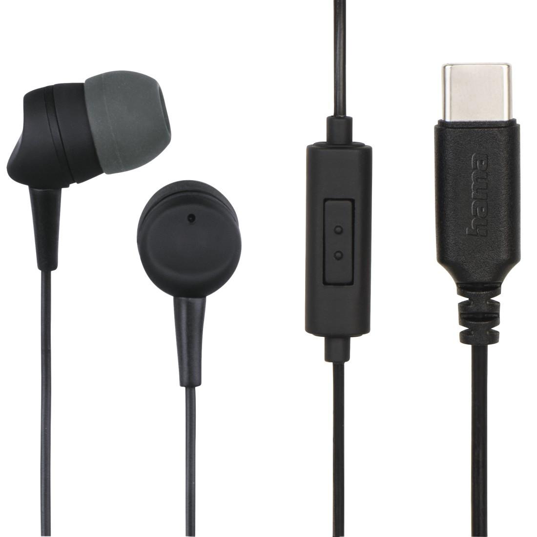 Kopfhörer "Sea II", In-Ear, Mikrofon, Kabelknickschutz, USB-C, Schwarz (00184192) In-Ear Kopfhörer